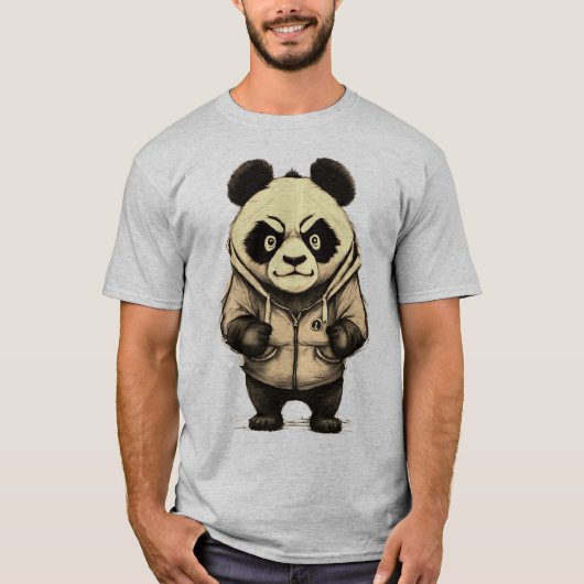 Angry Panda Leuk Dierenontwerp T-shirt (Voorkant)