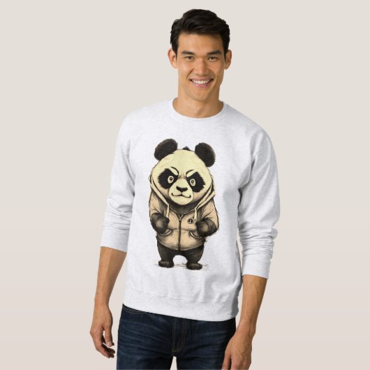 Angry Panda Leuk Dierenontwerp Trui (Voorkant volledig)