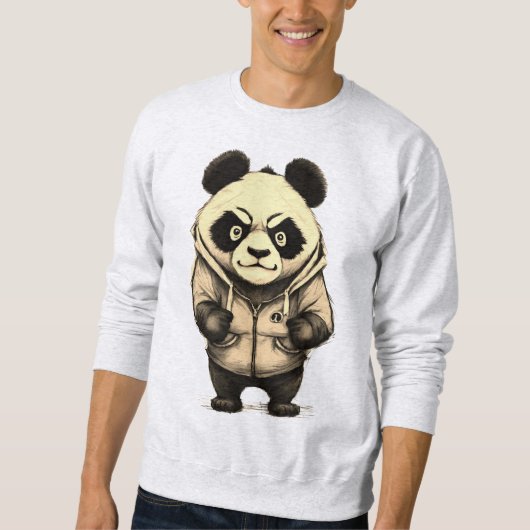 Angry Panda Leuk Dierenontwerp Trui (Voorkant)