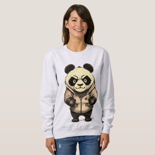 Angry Panda Leuk Dierenontwerp Trui (Voorkant volledig)