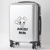 Angry Papa Grumpy Voodoo Bunny Cute Sticker (Koffer)