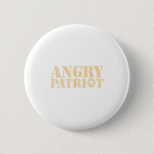 Angry Patriot Amerikaanse vlag Amerikaanse Patriot Ronde Button 5,7 Cm