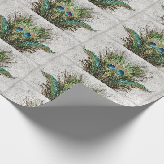 Angry Peacock Abstracte kunst Cadeaupapier (Hoek)