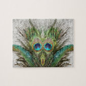 Angry Peacock Abstracte kunst Legpuzzel (Horizontaal)