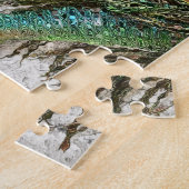 Angry Peacock Abstracte kunst Legpuzzel (Zijkant)