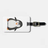 Angry Penguin Glitter Photo Print Bagagelabel (Voorkant horizontaal)