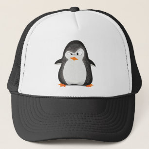 Angry Penguin Glitter Photo Print Trucker Pet