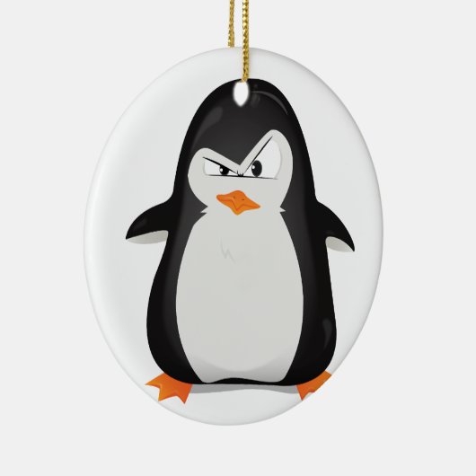 Angry Penguin Keramisch Ornament (Rechts)