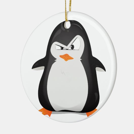 Angry Penguin Keramisch Ornament (Links)