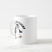 Angry Penguin Knife Minimalist Zwart-wit Koffiemok (Voorkant links)