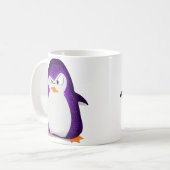 Angry Penguin Paarse Glitter Foto afdrukken Koffiemok (Voorkant links)