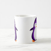 Angry Penguin Paarse Glitter Foto afdrukken Koffiemok (Center)
