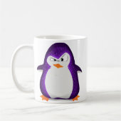 Angry Penguin Paarse Glitter Foto afdrukken Koffiemok (Links)