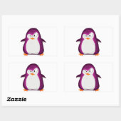 Angry Penguin Pink Glitter foto afdrukken Rechthoekige Sticker (Vel)