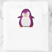 Angry Penguin Pink Glitter foto afdrukken Rechthoekige Sticker (Tas)