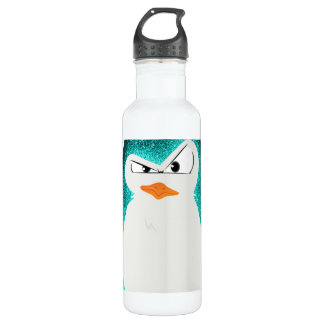 Angry pguin blauwgroen.png waterfles 