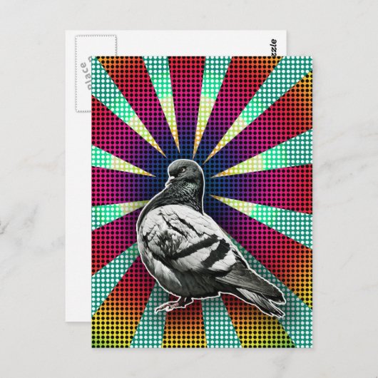 Angry Pigeon Postcard Briefkaart (Voorkant / Achterkant)