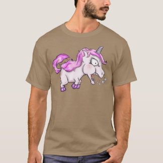 Angry Pink Eenhoorn Bares Zijn Tanden Gift Idee T-shirt