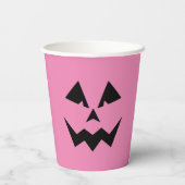 Angry Pink Jack O'Lantern Papieren Bekers (Achterkant)