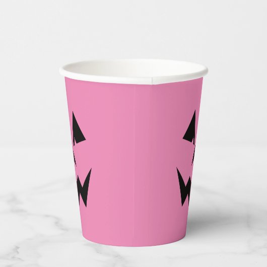 Angry Pink Jack O'Lantern Papieren Bekers (Rechts)