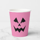 Angry Pink Jack O'Lantern Papieren Bekers (Voorkant)