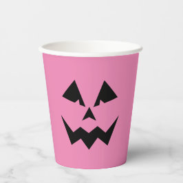 Angry Pink Jack O'Lantern Papieren Bekers