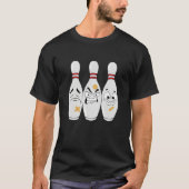 Angry Pins Bowler Strike Bowling Ball T-shirt (Voorkant)
