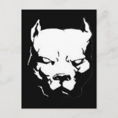 Angry Pitbull Dog Briefkaart (Voorkant)