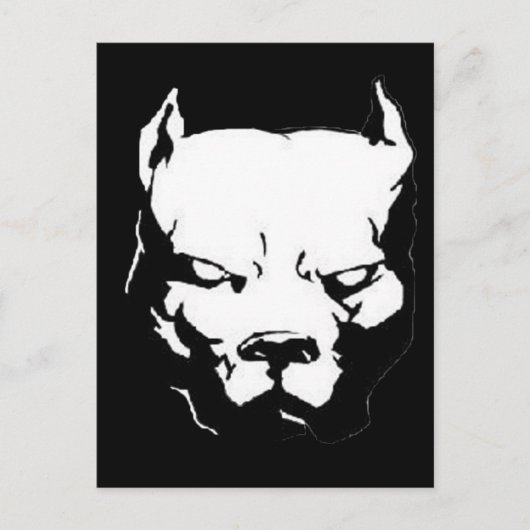Angry Pitbull Dog Briefkaart (Voorkant)