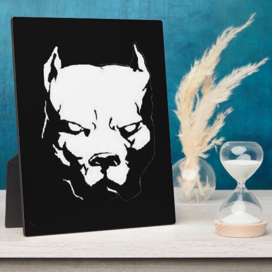 Angry Pitbull Dog Fotoplaat (Zijkant)