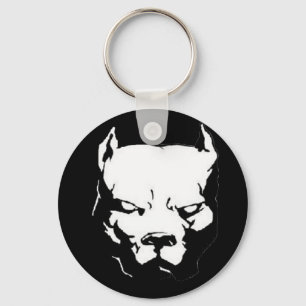 Angry Pitbull Dog Sleutelhanger