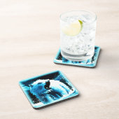 "Angry Polar Beer" Cute Painting. Bestel nu Bier Onderzetter (Rechterzijde)