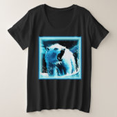 "Angry Polar Beer" Cute Painting. Bestel nu Grote Maat T-shirt (Design voorkant)