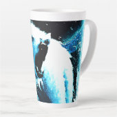 "Angry Polar Beer" Cute Painting. Bestel nu Latte Mok (Rechterhoek)