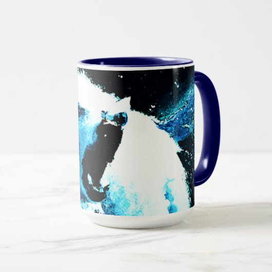 "Angry Polar Beer" Cute Painting. Bestel nu Mok (Voorkant rechts)