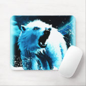 "Angry Polar Beer" Cute Painting. Bestel nu Muismat (Met muis)