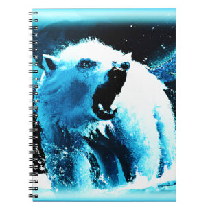 "Angry Polar Beer" Cute Painting. Bestel nu Notitieboek