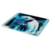 "Angry Polar Beer" Cute Painting. Bestel nu Snijplank (Hoek)