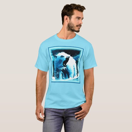 "Angry Polar Beer" Cute Painting. Bestel nu T-shirt (Voorkant volledig)