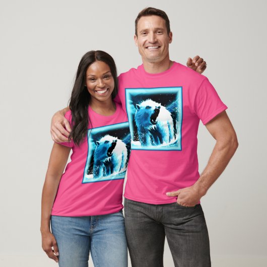 "Angry Polar Beer" Cute Painting. Bestel nu T-shirt (Unisex)