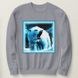 "Angry Polar Beer" Cute Painting. Bestel nu Trui