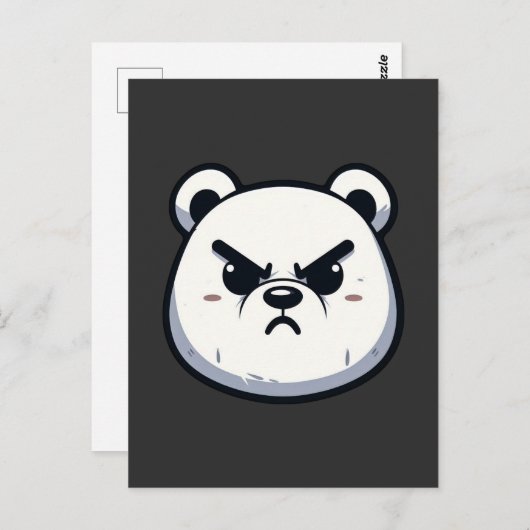Angry Polar Beer Design Briefkaart (Voorkant / Achterkant)