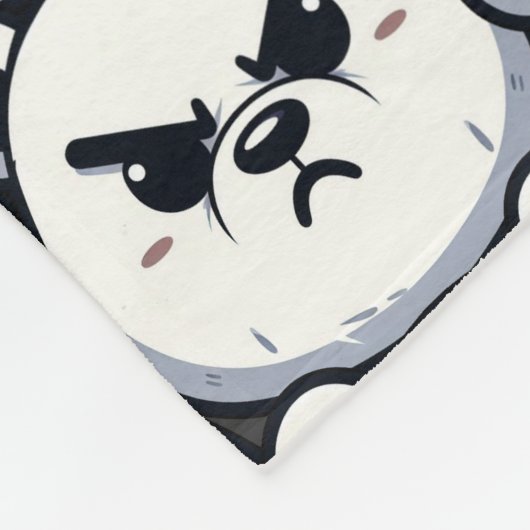 Angry Polar Beer Design Fleece Deken (Hoek)