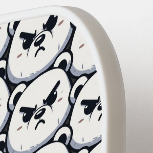 Angry Polar Beer Design Pickleball Paddle (Links Detail)