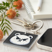 Angry Polar Beer Design Sleutelhanger (Voorkant Rechts)