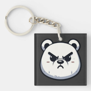 Angry Polar Beer Design Sleutelhanger