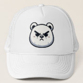 Angry Polar Beer Design Trucker Pet (Voorkant)