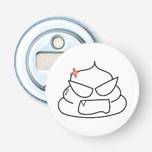 Angry Poop - Brootsch de PooPoo Button Flesopener