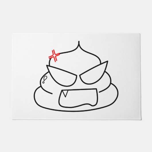 Angry Poop - Brootsch de PooPoo Deurmat (Voorkant)