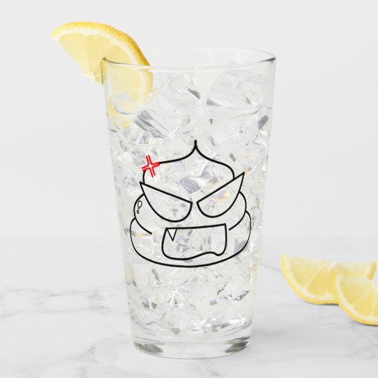 Angry Poop - Brootsch de PooPoo Glas (Voorkant ijs)